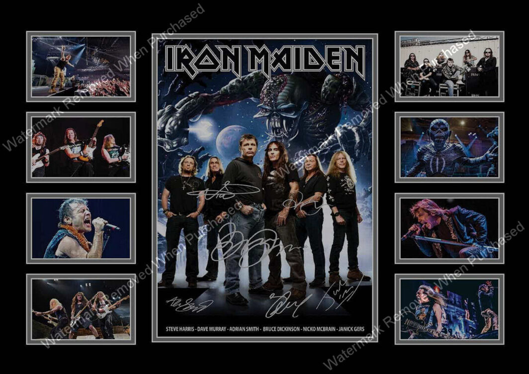 Iron Maiden Limited Edition Signed Music Print A4 Photo Downloadable