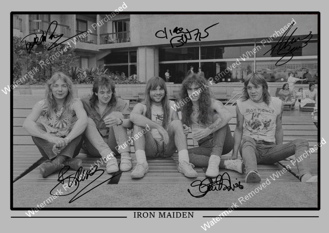 Iron Maiden Signed Heavy Metal Music Memorabilia A4 Photo Downloadable Print