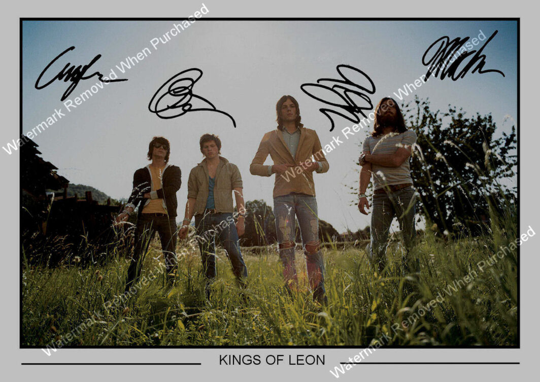 Kings Of Leon Signed Print Design Limited Edition A4 Photo Print Memorabilia
