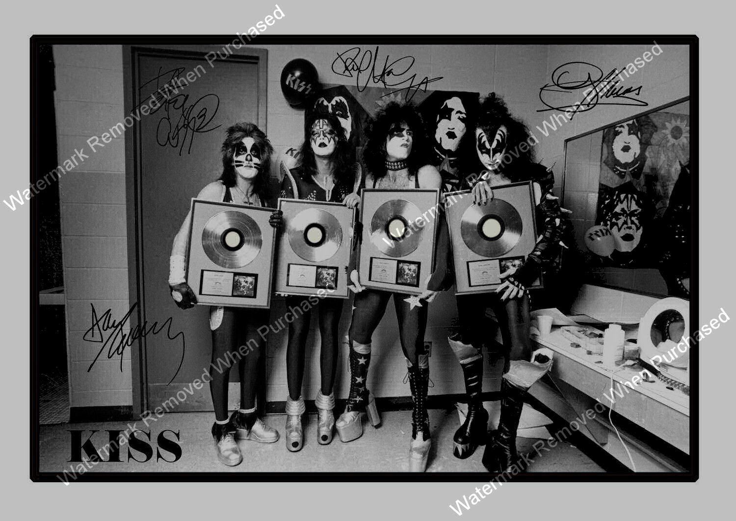 Kiss Rock Music Memorabilia A4 Photo Print Signed Limited Edition JPG Download Available