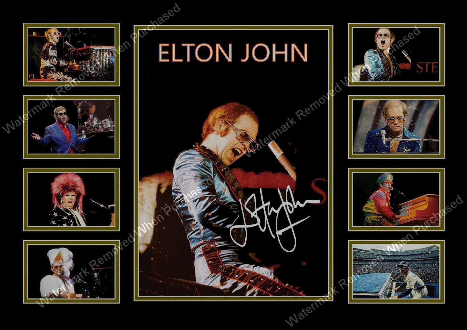Elton John Signed Music A4 Photo Print Memorabilia JPG Download Available