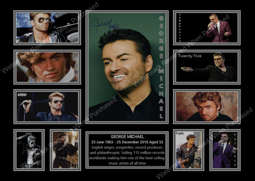 George Michael Signed Music A4 Photo Print Memorabilia Instant JPG Download
