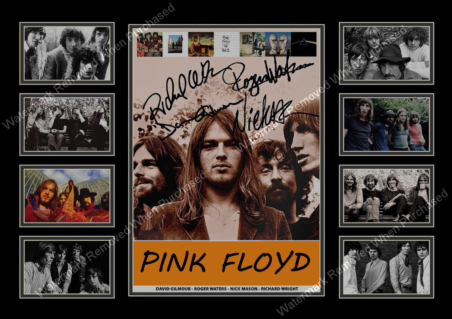 Pink Floyd Autographed Photo Print Memorabilia Signed A4 Rock Band JPG Download Available