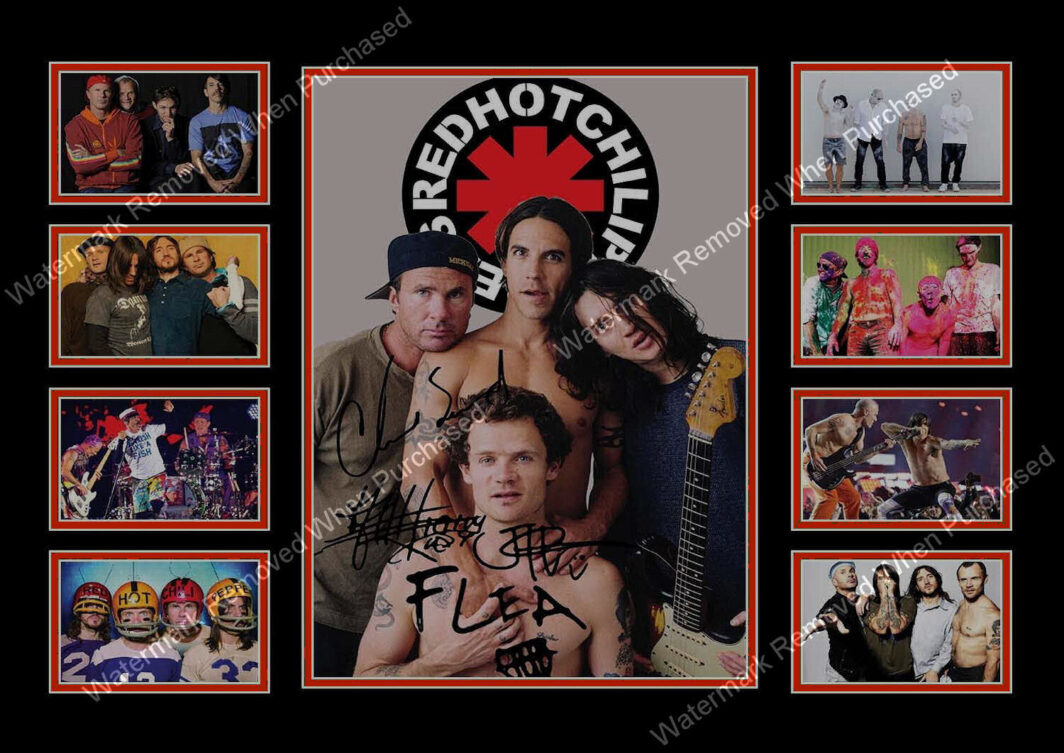 Red Hot Chilli Peppers Art Signed Limited Edition A4 Photographic Photo For Reprinting