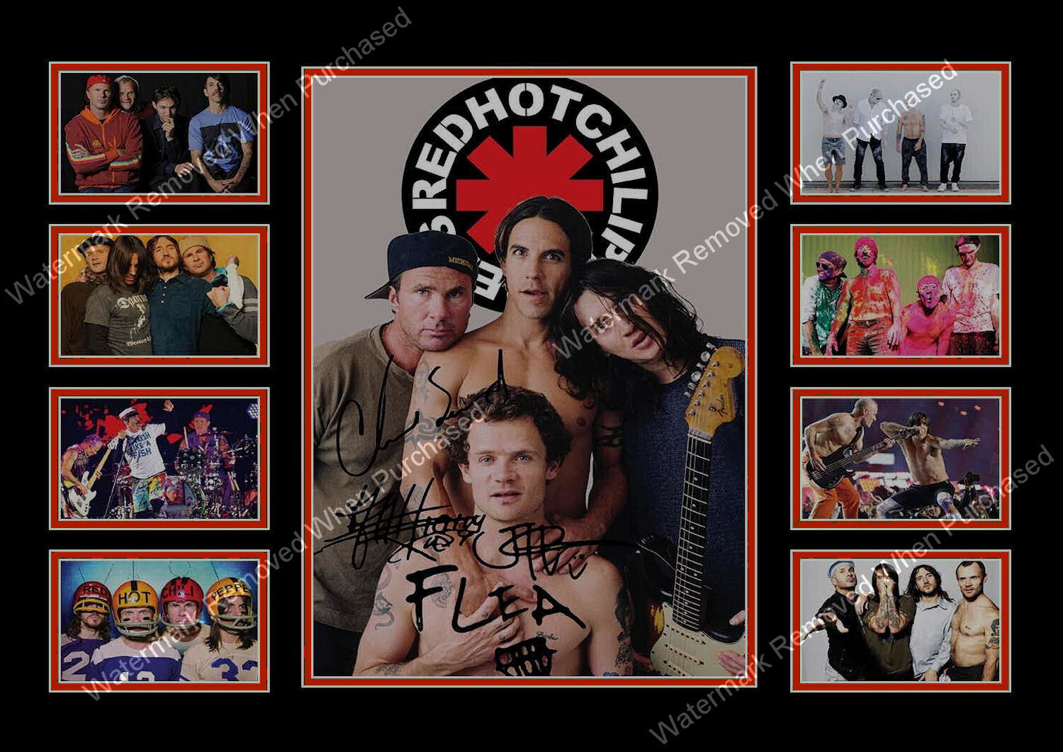 Red Hot Chilli Peppers Art Signed Limited Edition A4 Photographic Photo For Reprinting