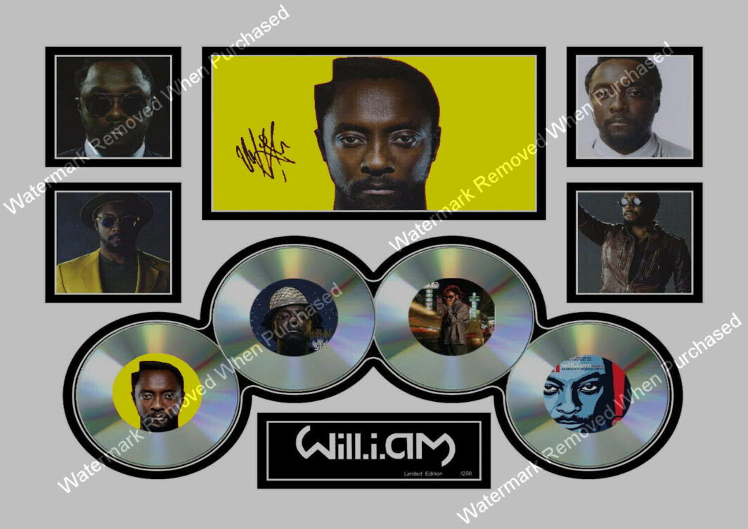 Will.I.Am Limited Edition Music Print Memorabilia A4 Jpg Size For Home Printing