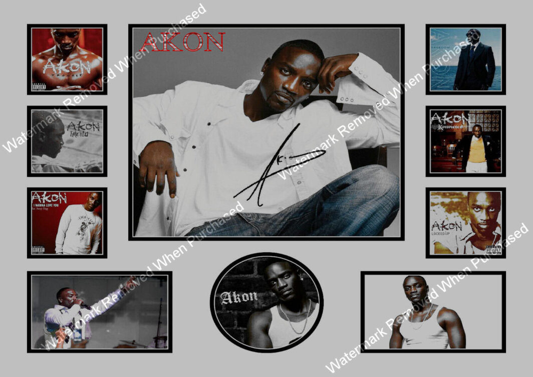 Akon Limited Edition Photo Memorabilia Limited Edition A4 Print