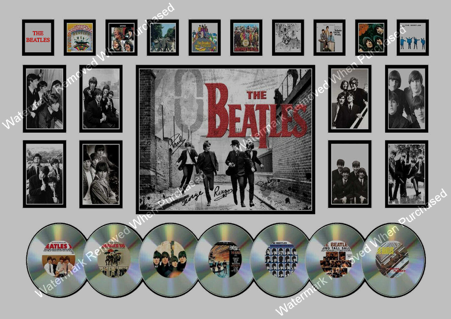 The Beatles Photo Print Signed Paul McCartney & John Lennon For Home Printing