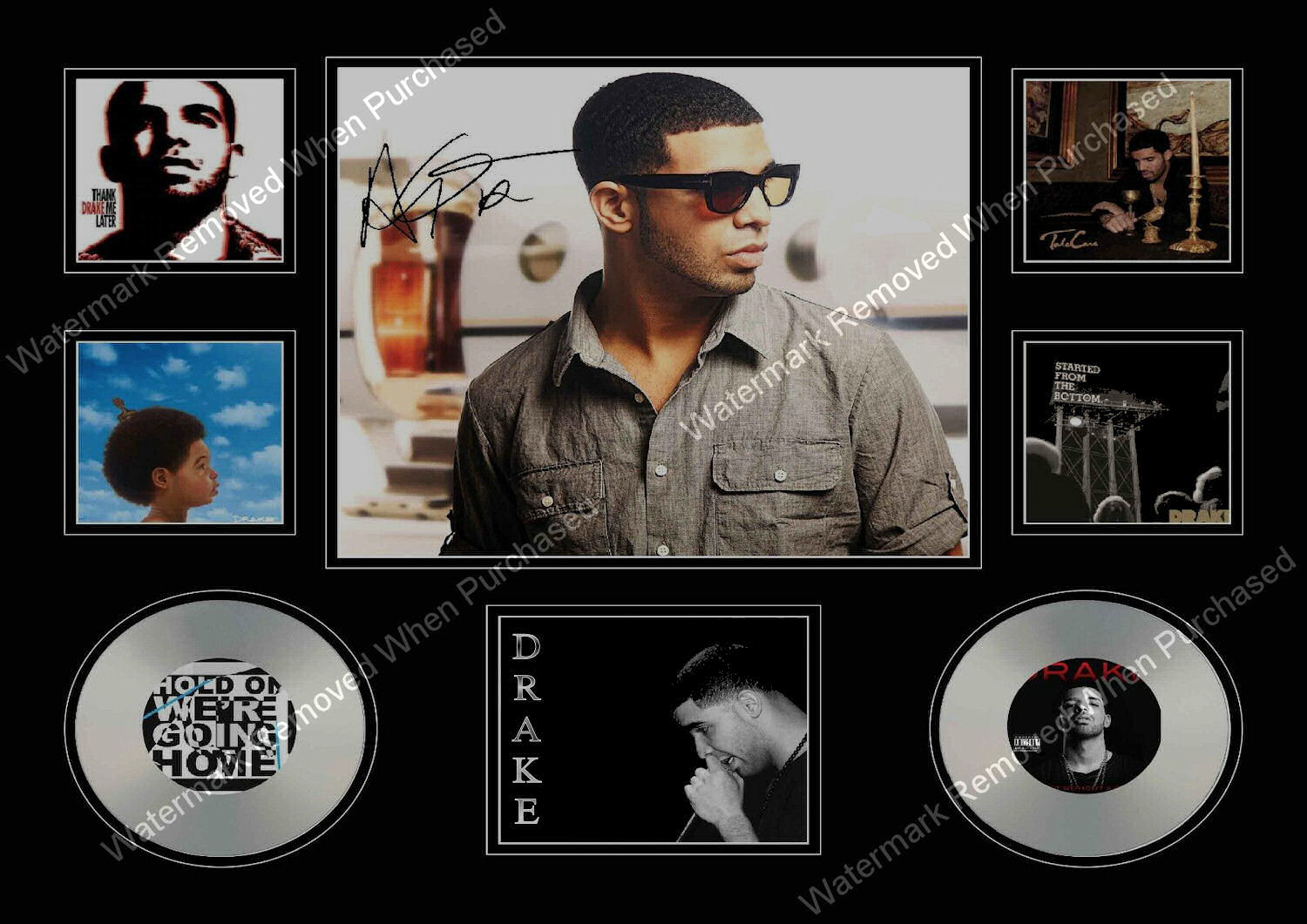 Drake A4 Signed Wall Art Music Memorabilia A4 Photographic Reprint At Home