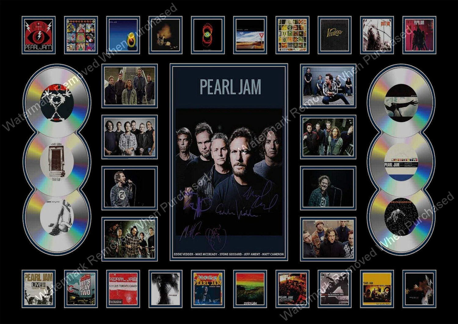 Pearl Jam A4 Wall Art Signed Rock Music Memorabilia Print It At Home