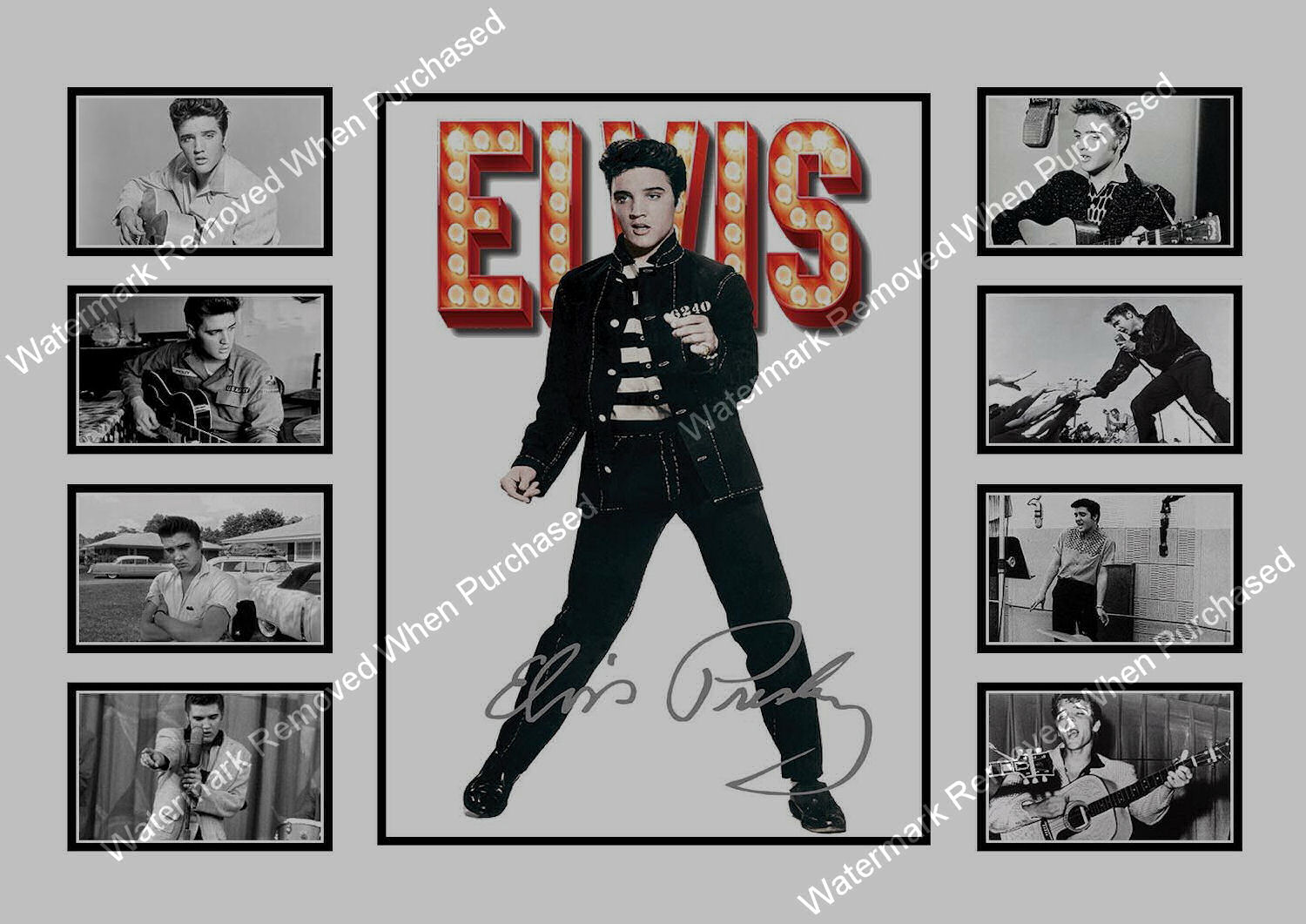 Elvis Presley Limited Edition Signed A4 Photo Print Instant Downloads Available