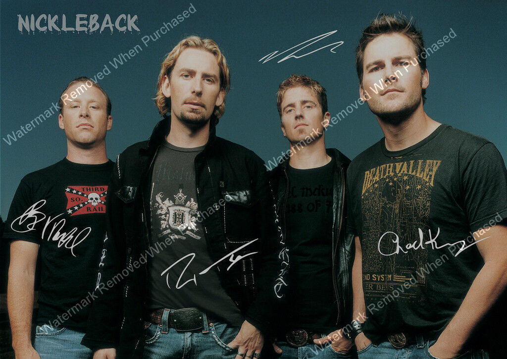 Nickleback A4 Photographic Print Signed Music Memorabilia