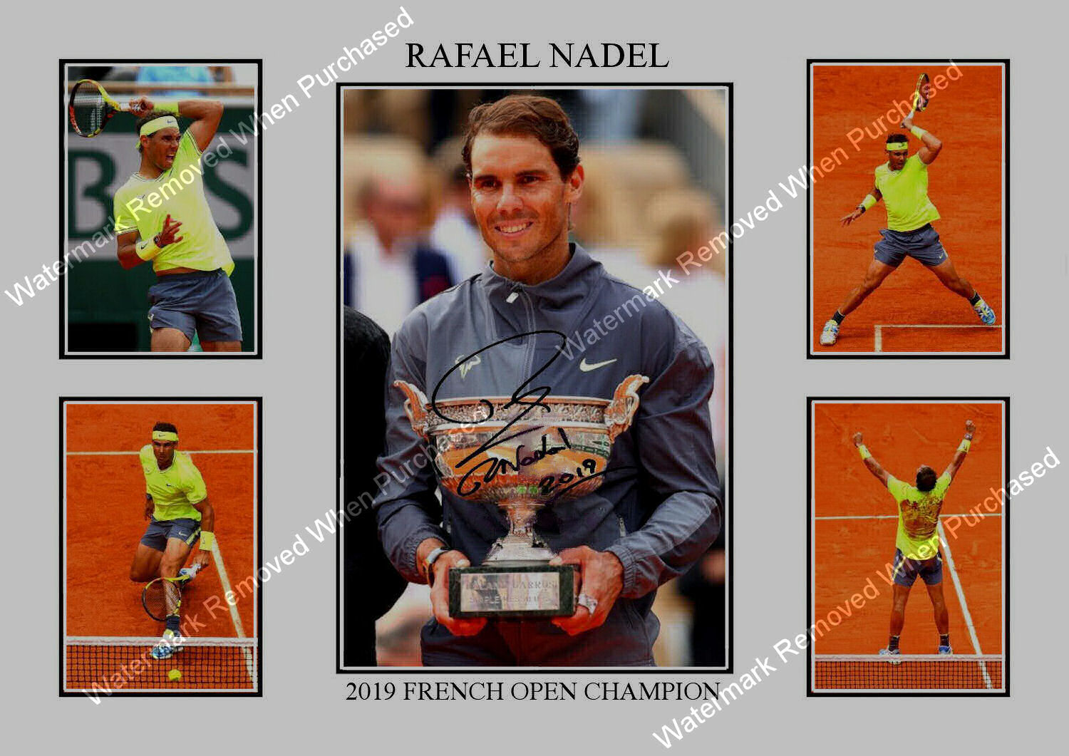 Rafael Nadal (2019) French Open Champion A4 Photo Print JPG Instant Download
