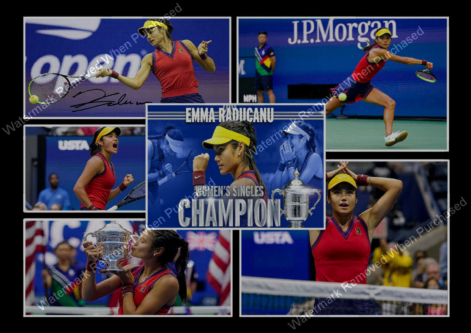 Emma Raducanu US Open Champion 2021 A4 Photo Print Tennis Memorabilia
