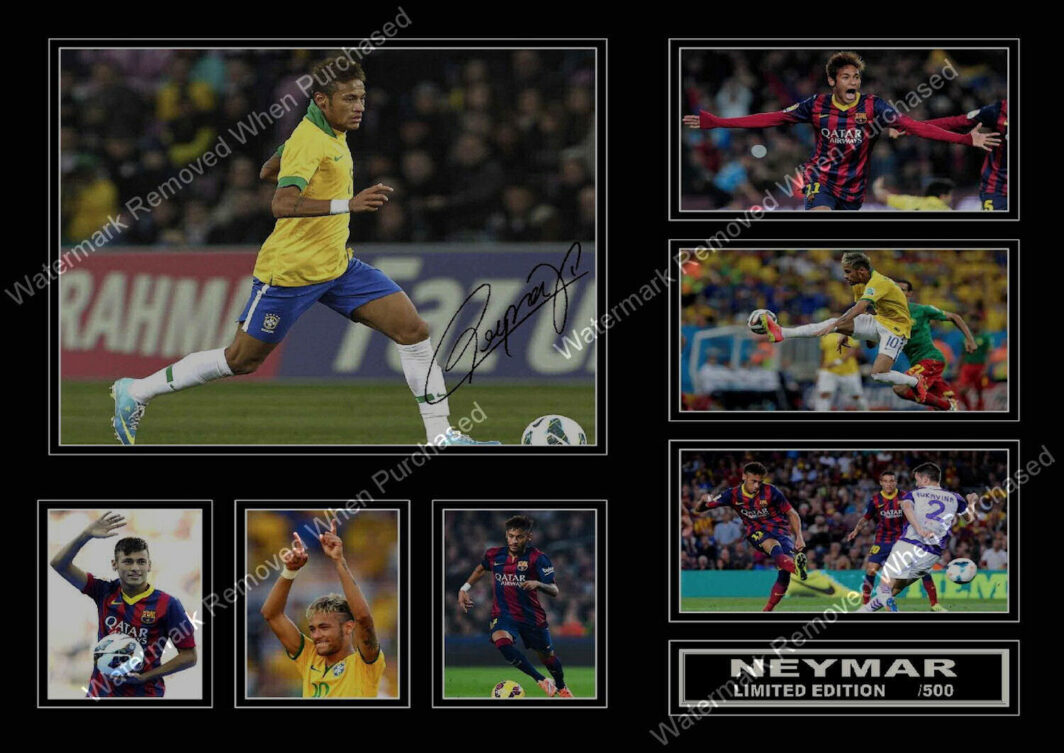 Neymar Brazil Signed Limited Edition A4 Photo Print Memorabilia