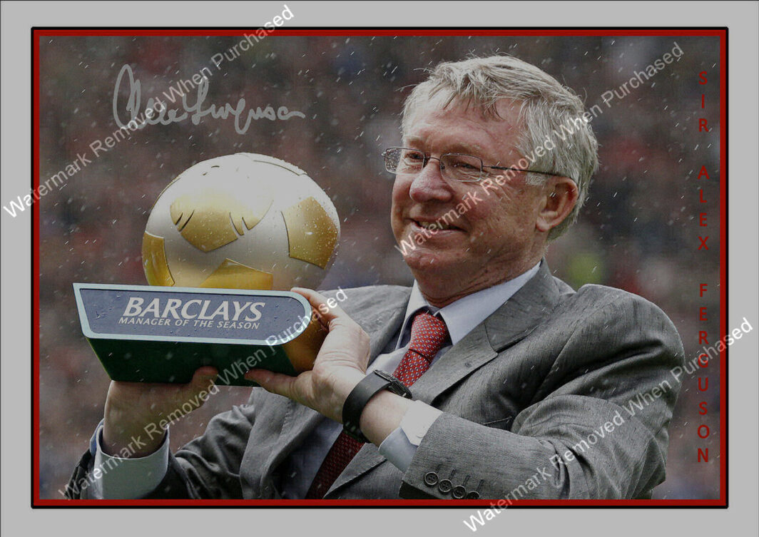 Manchester United F.C. Sir Alex Ferguson Signed Football Memorabilia A4 Photo Print