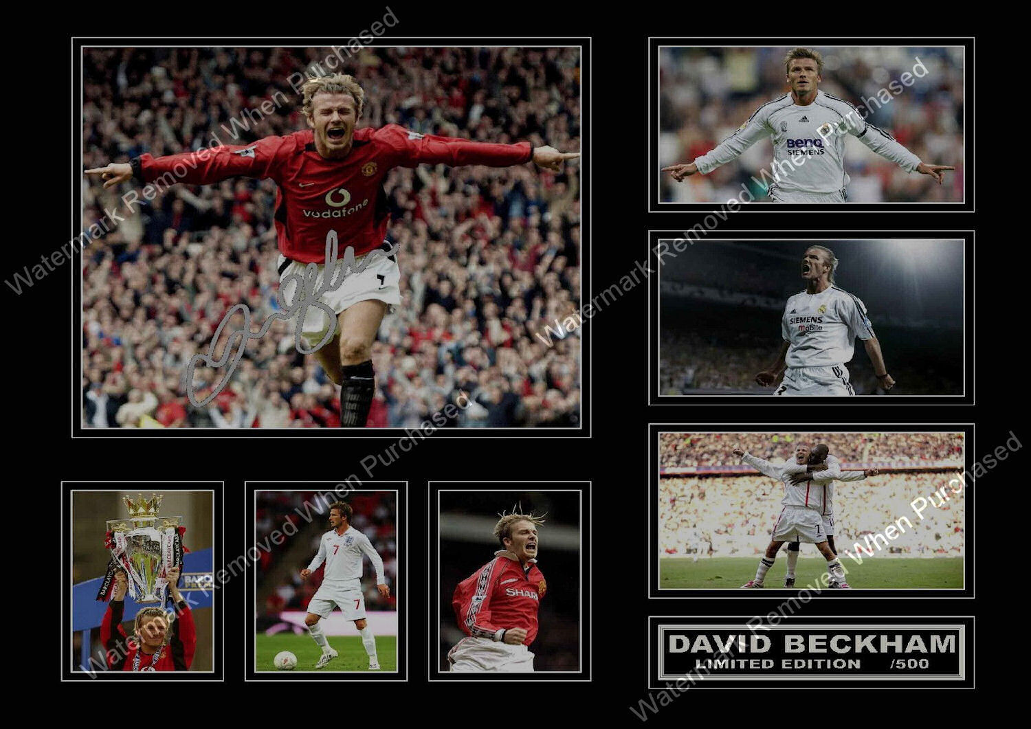 David Beckham Signed Football A4 Photo Print Memorabilia Instant Download Or Delivery Available