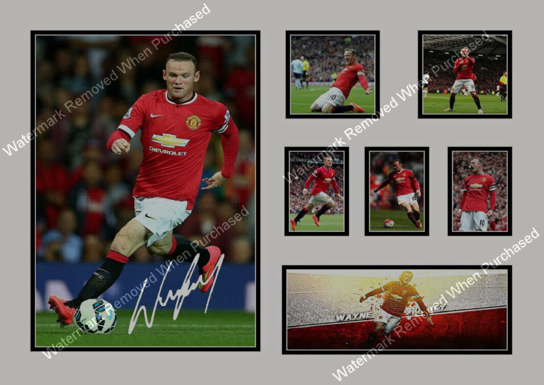 Wayne Rooney Signed Limited Edition Football Memorabilia A4 Photo Print