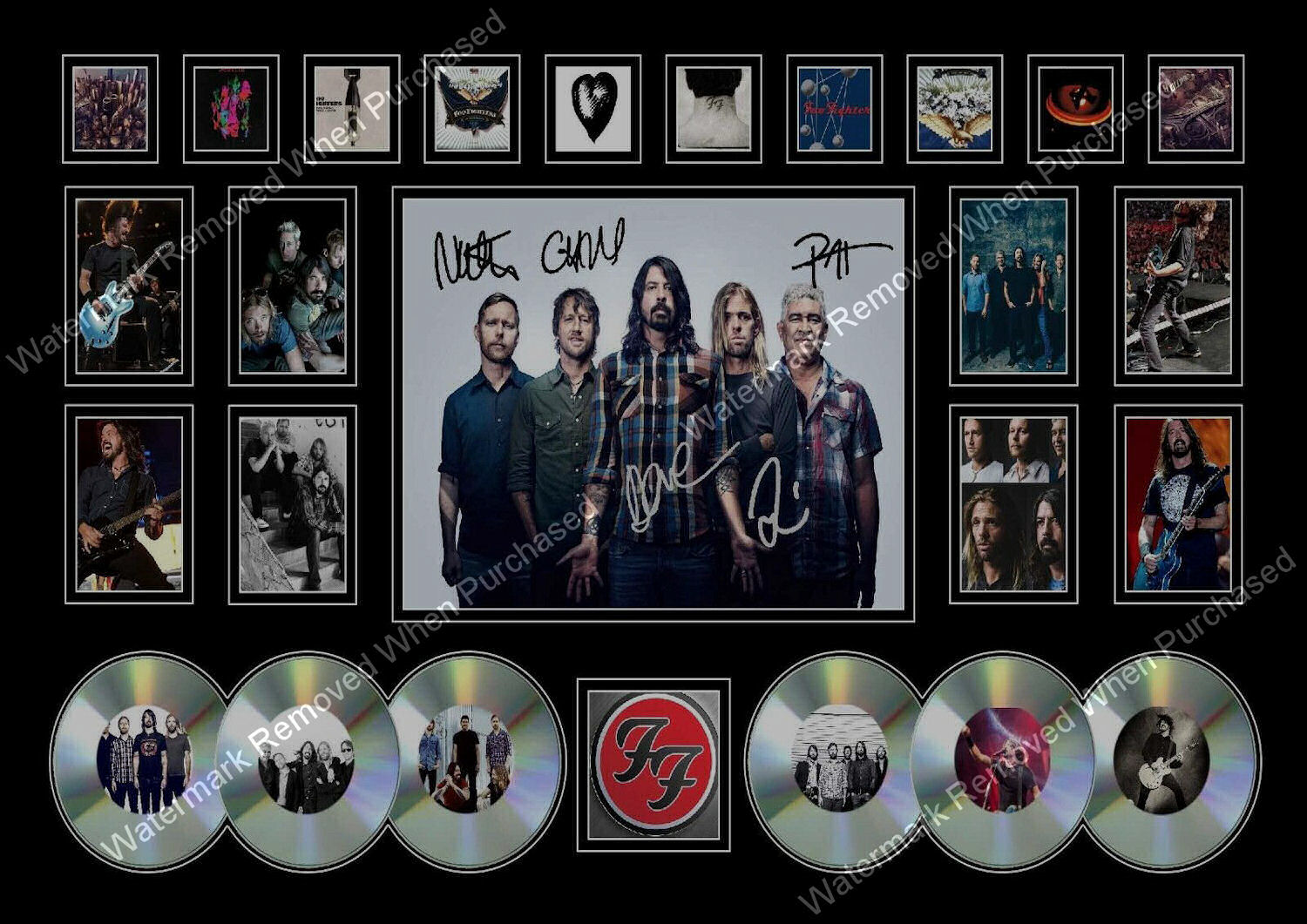 Foo Fighters Signed A4 Wall Art Rock Memorabilia Autographed Photo Print