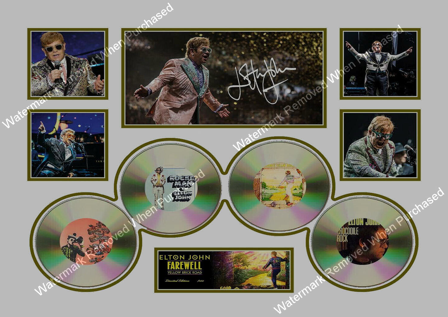 Sir Elton John (2019) Tour Signed Download JPG Design