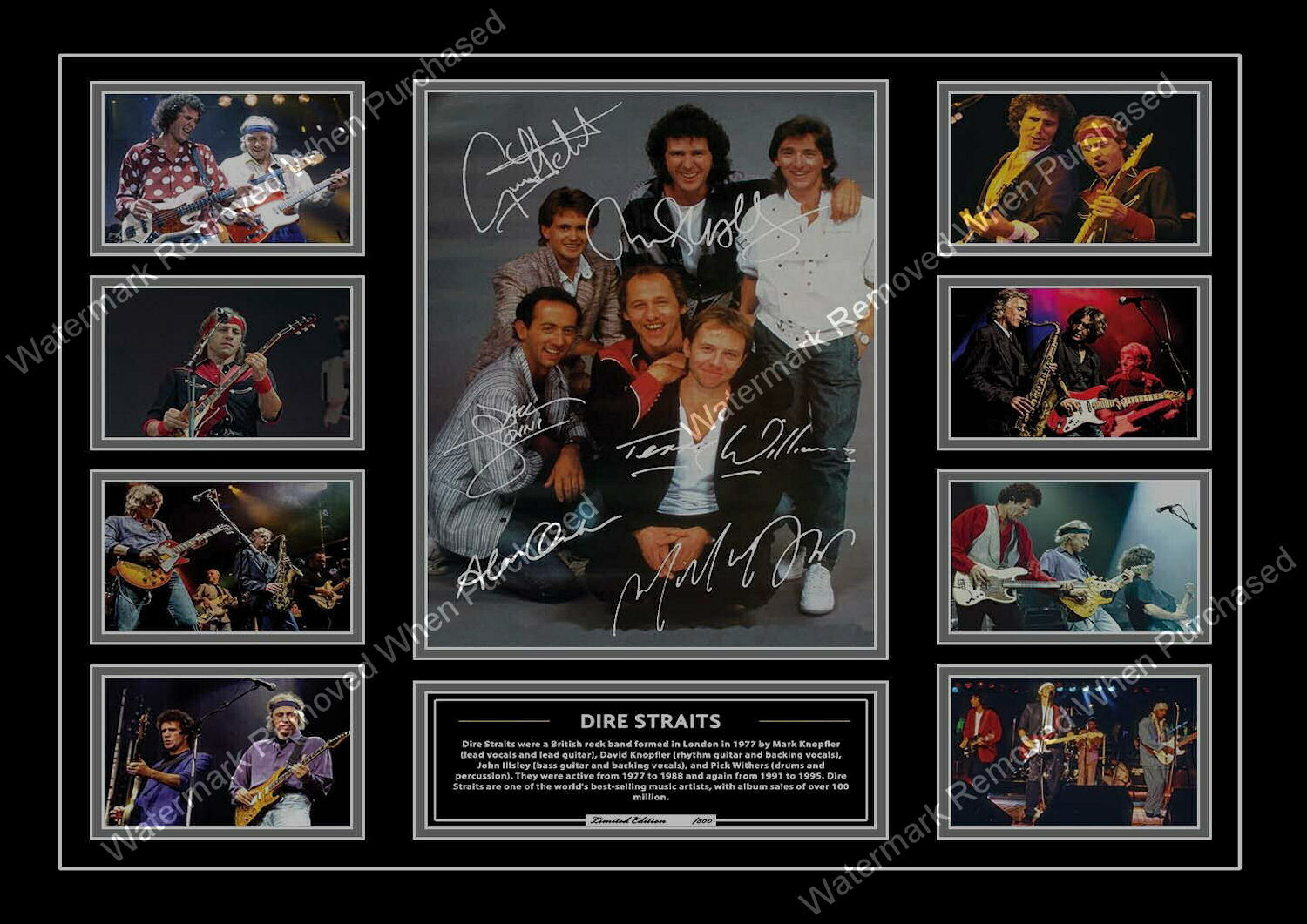 Dire Straits Signed Money For Nothing Framed Photo Instant Delivery Download