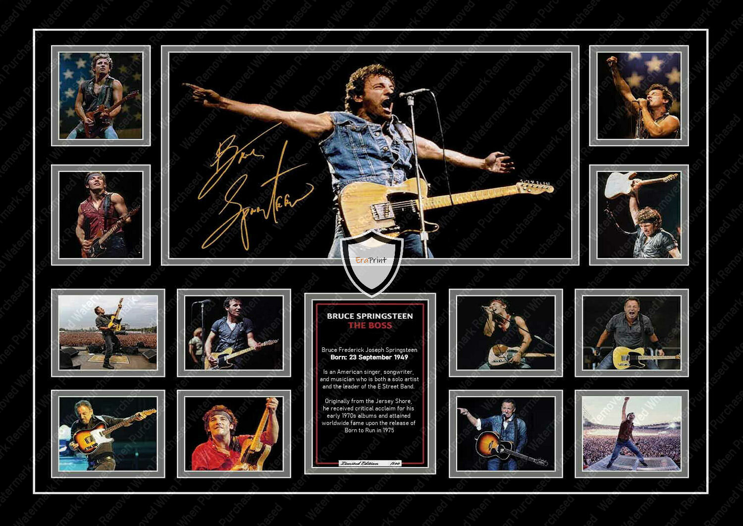 Bruce Springsteen Signed A4 Photo Print Instant Jpg Download
