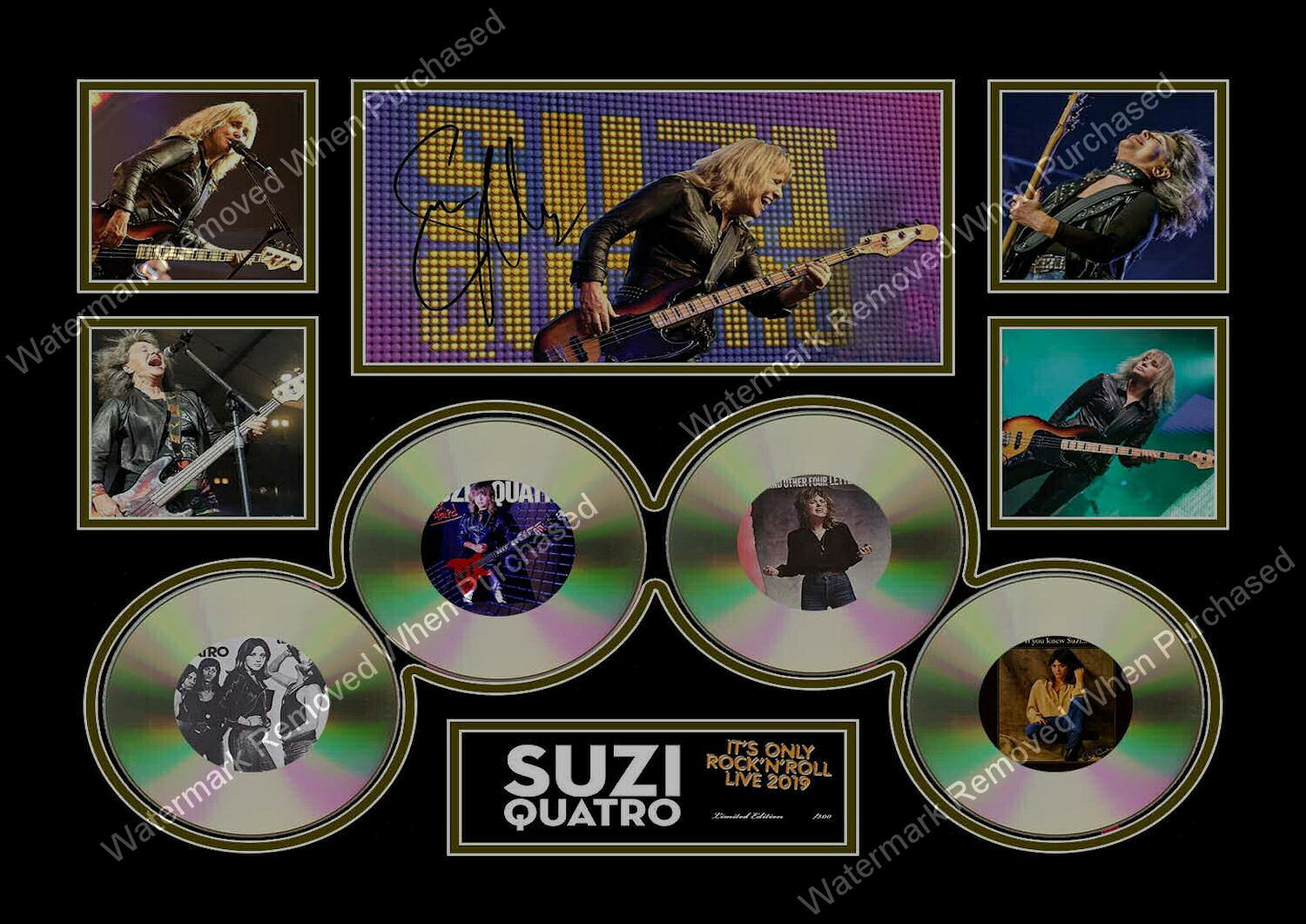 Suzi Quatro (2019) Tour Signed Music Memorabilia Photo Print Also Downloadable