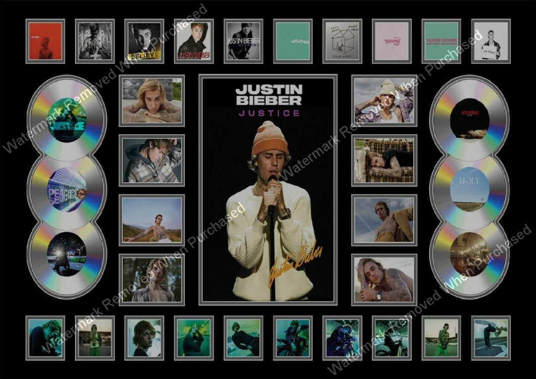 Justin Beiber Justice (2021) Signed Music Art Design Memorabilia