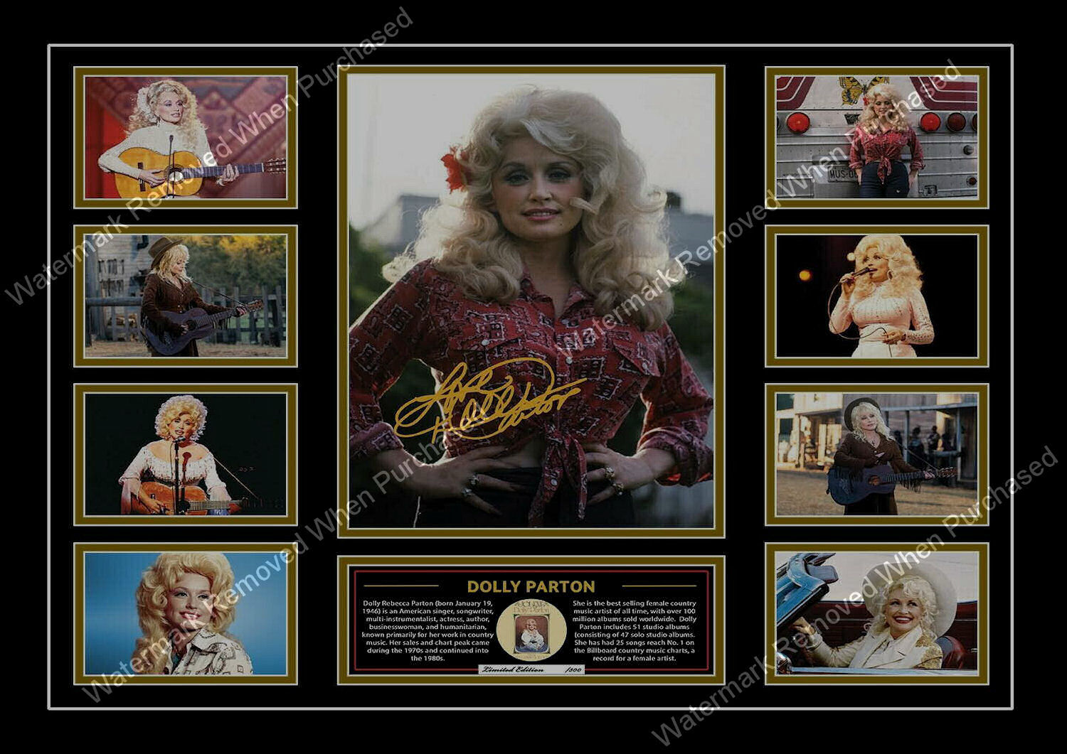 Dolly Parton Jolene Signed Photographic Photo Downloadable Art