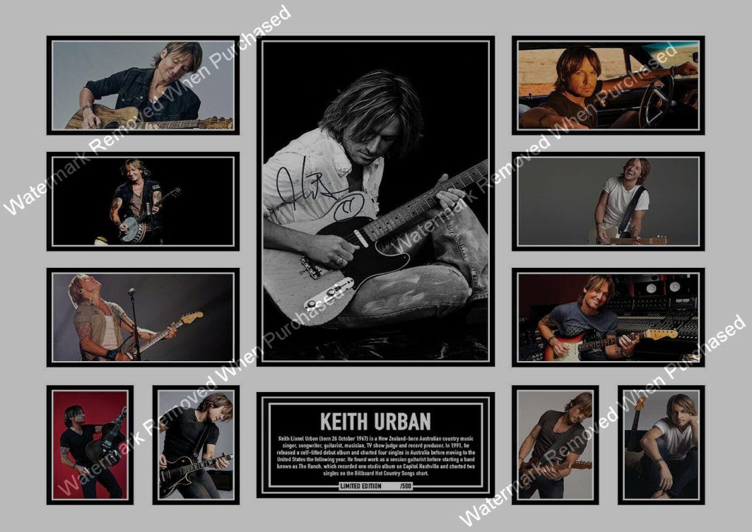 Keith Urban Signed Framed A4 Photographic Photo Downloadable  Jpg Available