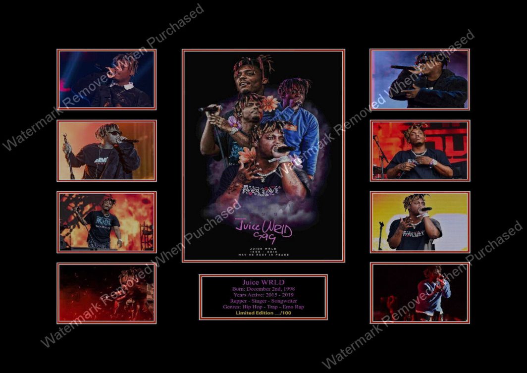 Juice WRLD Legends Never Die Signed A4 Photographic  Download Jpg