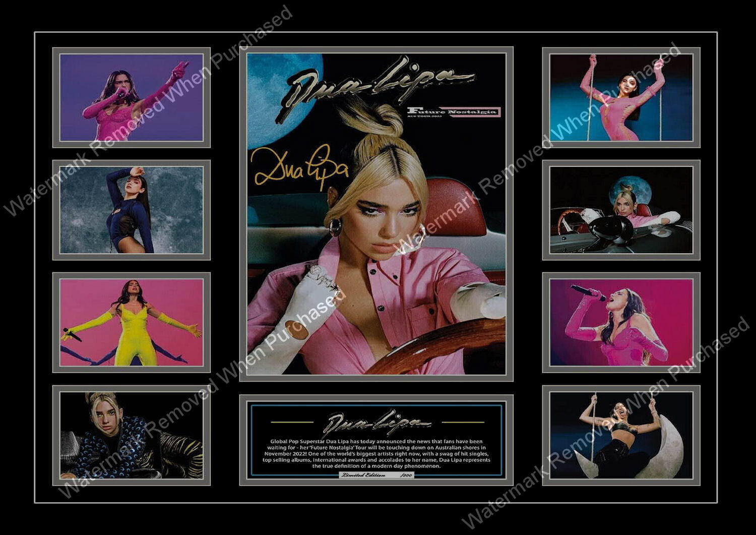 Dua Lipa (2022) Future Nostalgia Tour Signed A4 Photo Instant Download