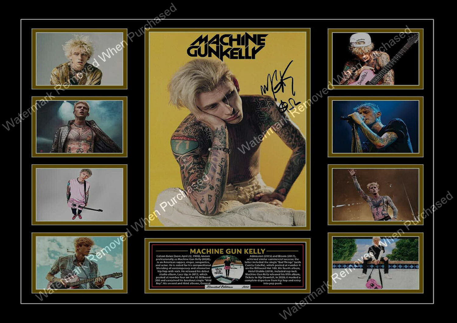 Machine Gun Kelly Signed A4 Photographic Instant Download Available