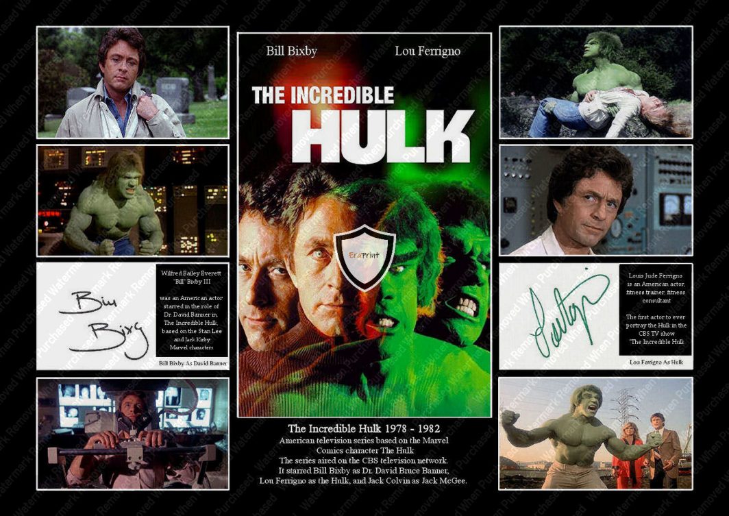 The Incredible Hulk Original TV Series Limited Edition Signed A4 Photo Downloadable