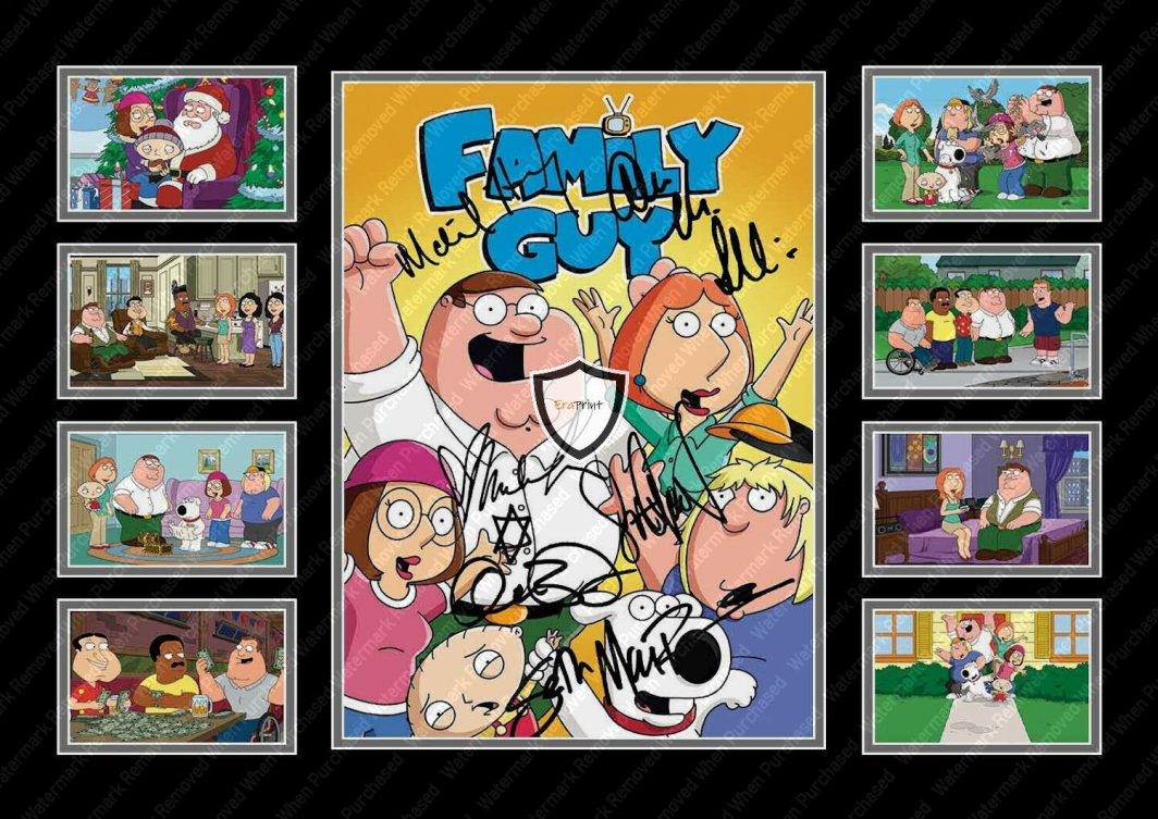 Family Guy TV Sitcom Series Limited Edition Signed A4 Photographic Photo Downloadable