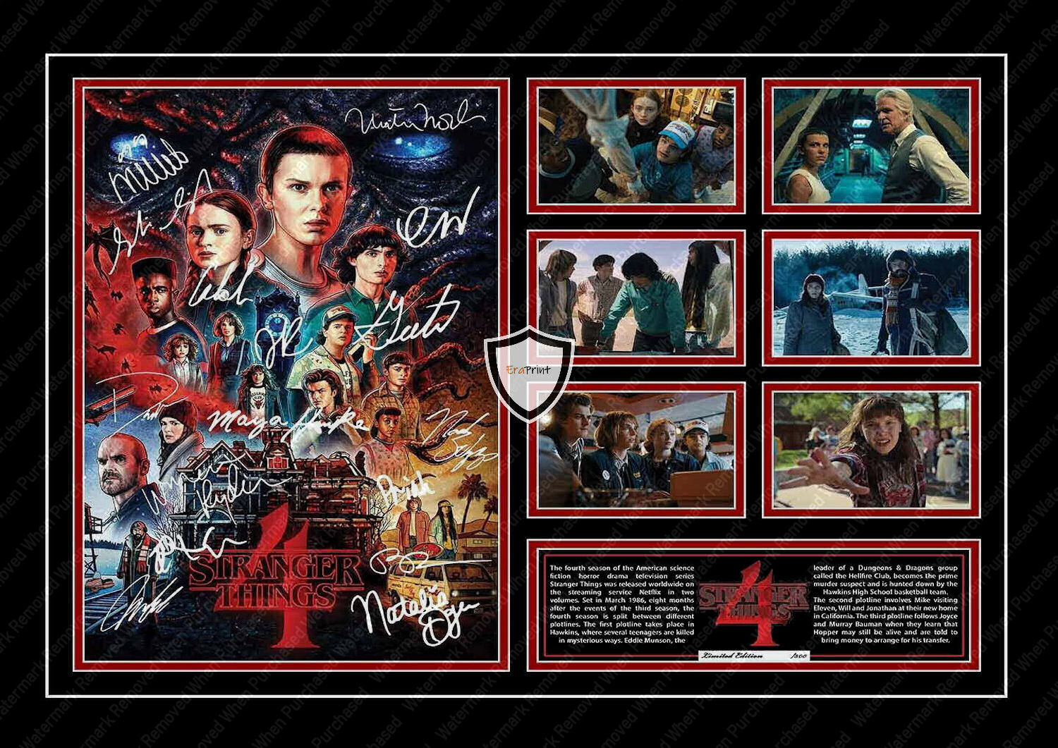Stranger Things Netflix TV Series 4 Limited Edition Art Signed A4 Photo Download