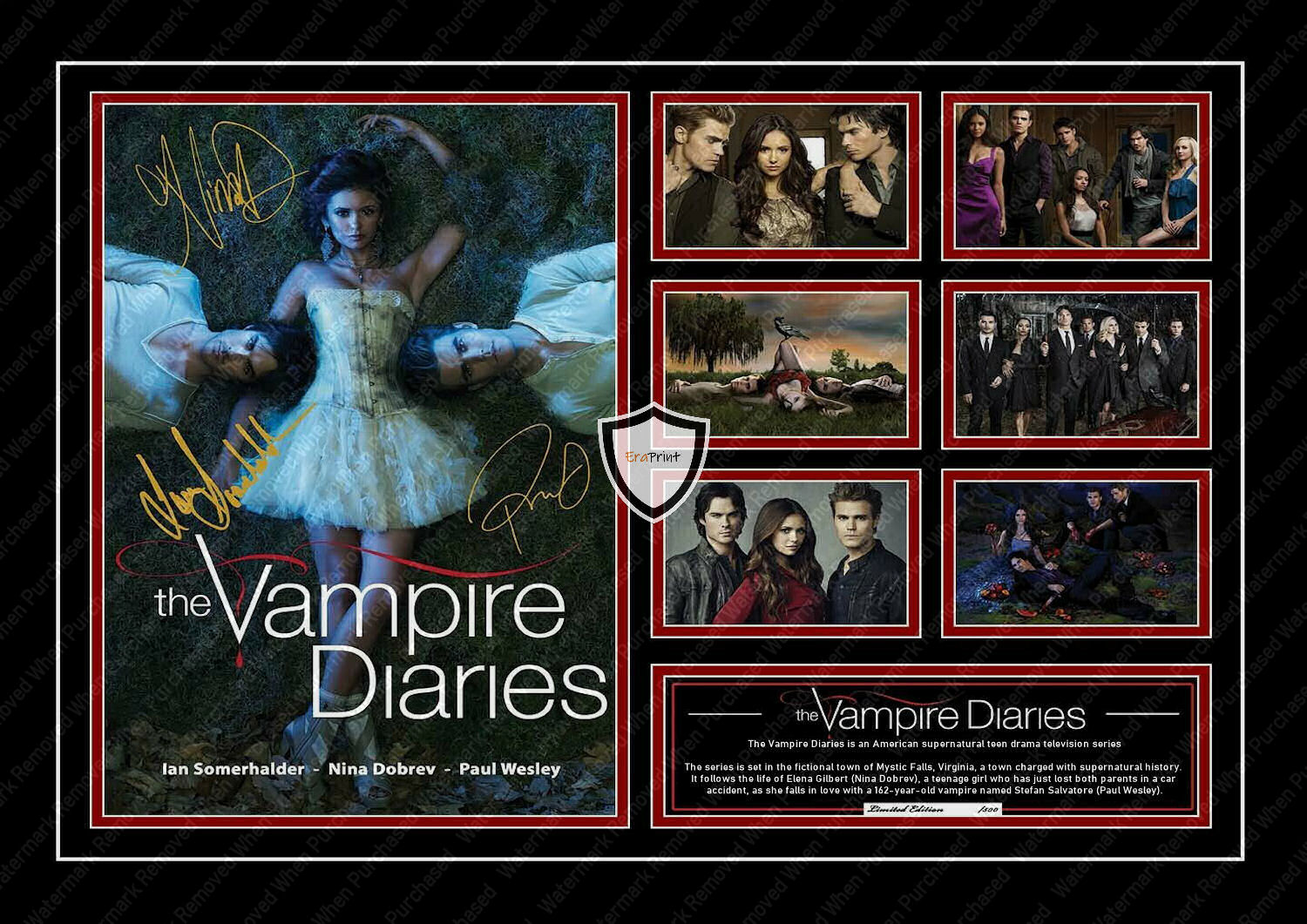 The Vampire Diaries Signed A4 Photographic Photo Downloadable