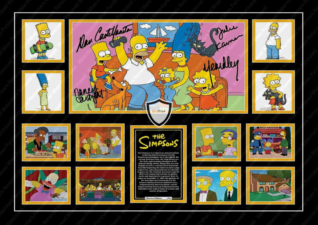 The Simpsons Signed Homer Bart Lisa A4 Photographic Photo Downloadable