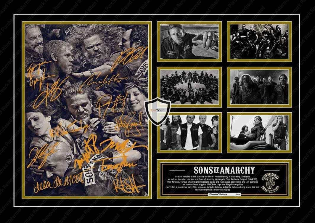 Sons Of Anarchy Cast Signed A4 Photographic Photo Downloadable