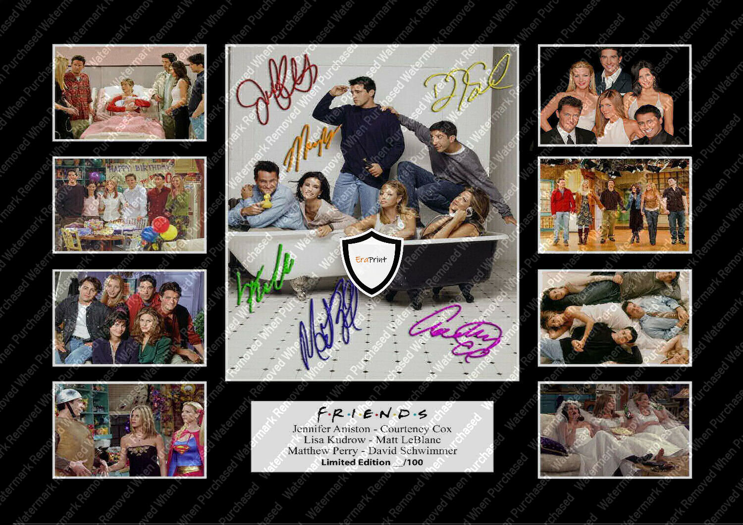 Friends TV show Memorabilia Instant Self Print Download Available For A4