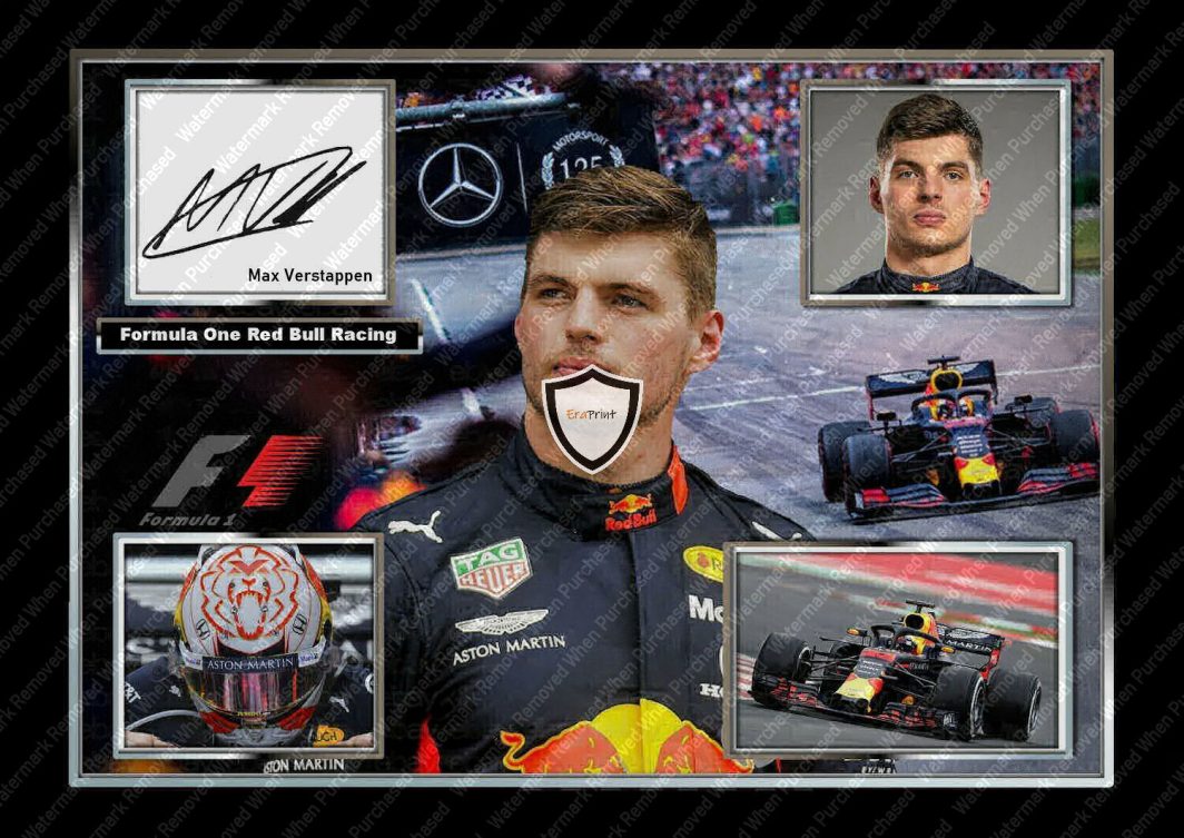 Max Verstappen Signed Red Bull Formula One A4 Photo Print Download