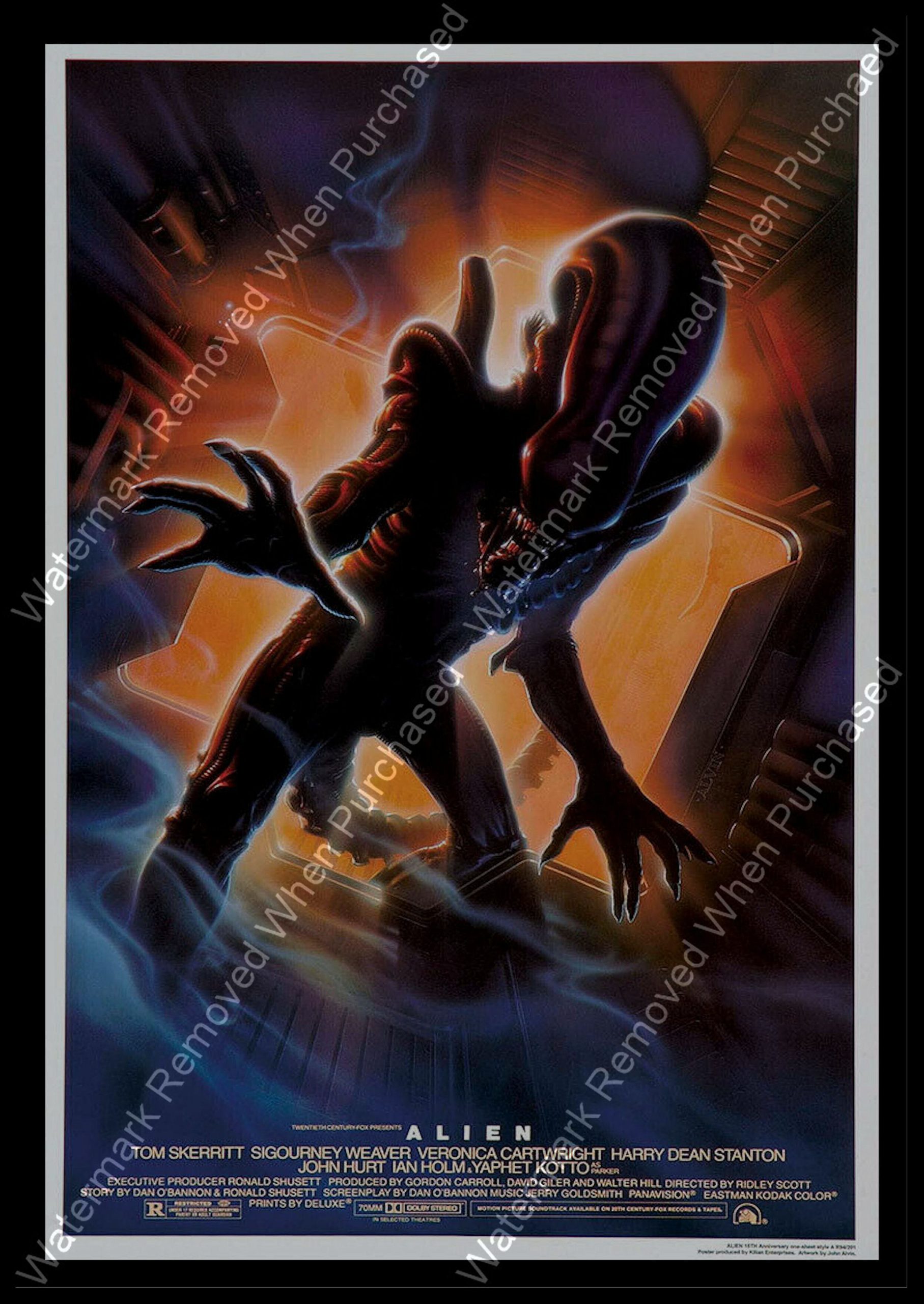 Alien (1979) Movie Poster Framed A4 / A3 Photographic Photo Downloadable
