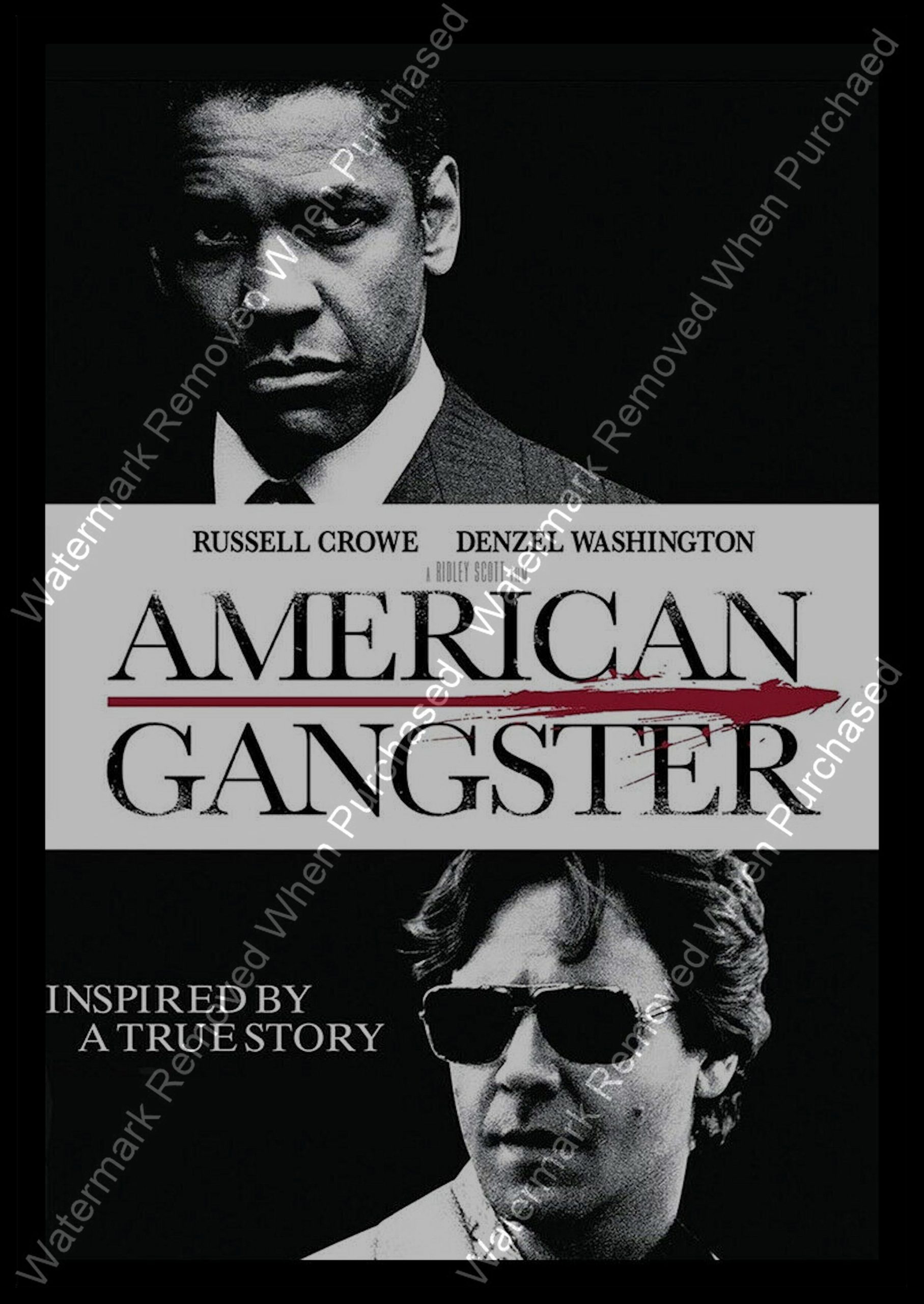 American Gangster (2007) Movie Poster A4 A3 Design Downloadable