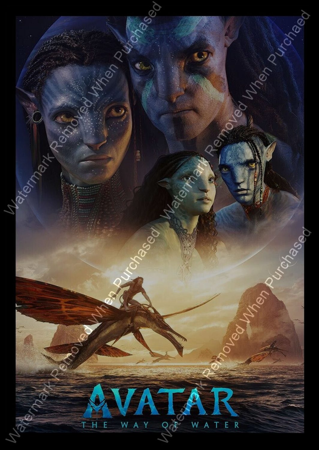 Avatar The Way Of Water (2022) Movie A4 Poster Downloadable
