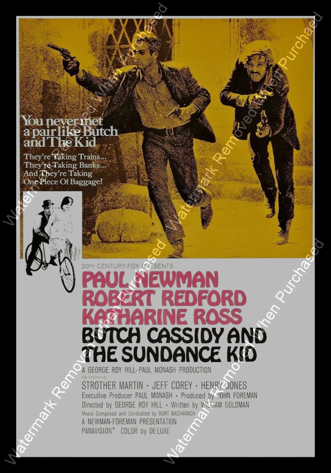 Butch Cassidy and the Sundance Kid (1969) Movie Poster A4 / A3 Downloadable