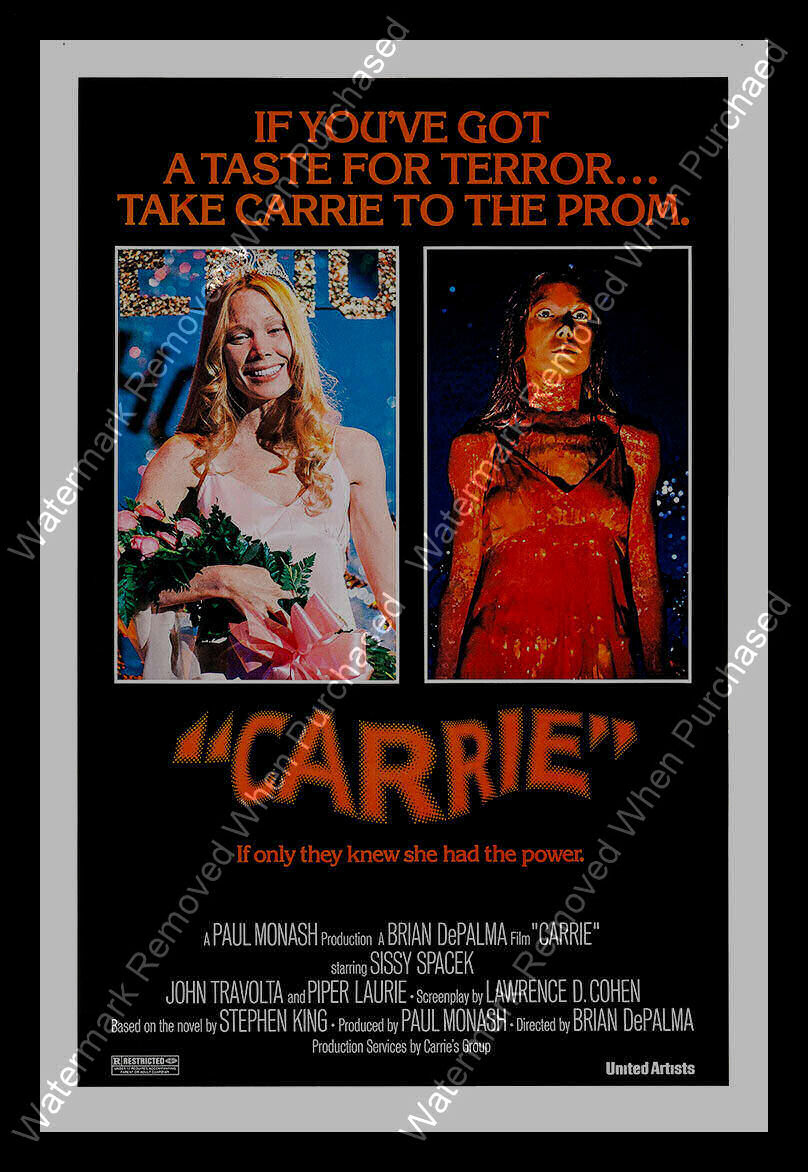 Carrie (1976) Movie Poster A4 A3 Photo Downloadable Jpeg