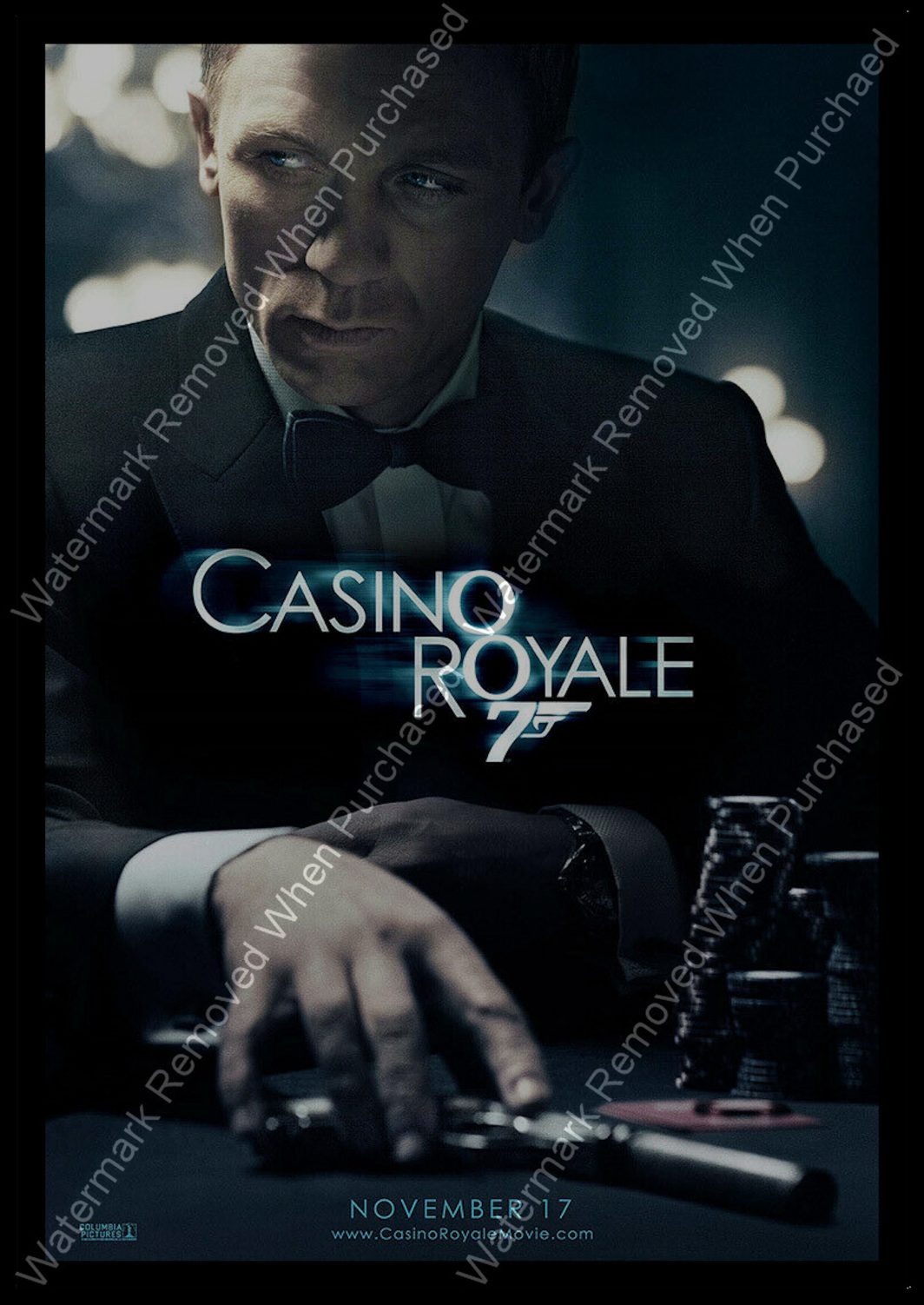 James Bond Casino Royale (2006) Movie Poster Framed A4 / A3 Downloadable