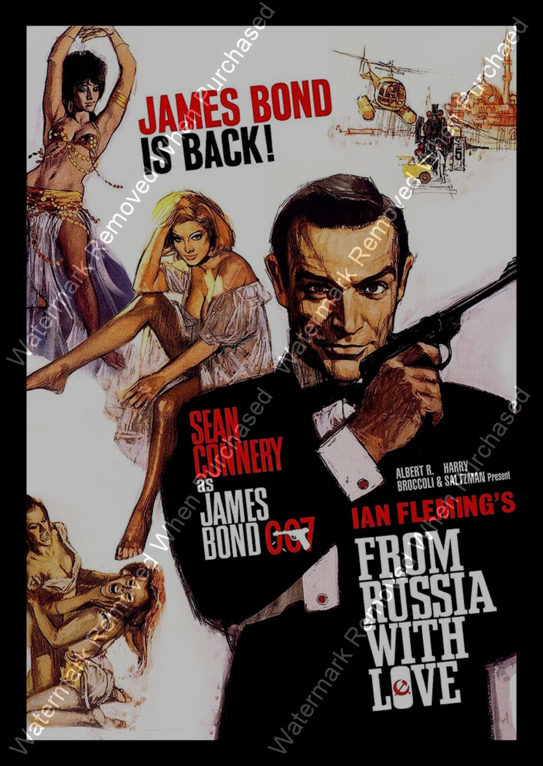 James Bond From Russia with Love (1963) Movie Poster Framed A4 / A3 Downloadable