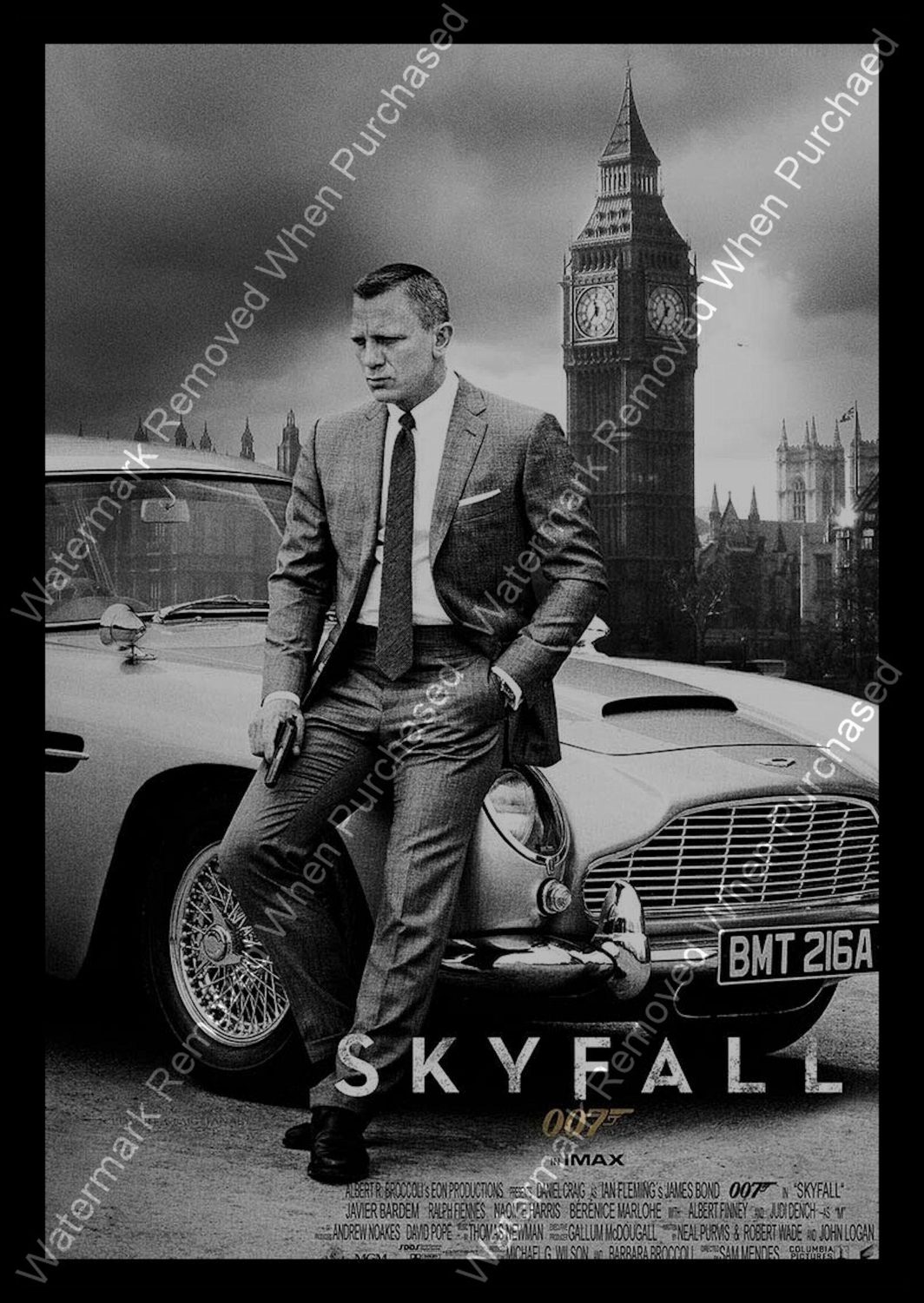James Bond Skyfall (2012) Movie Poster A3 A4  Downloadable