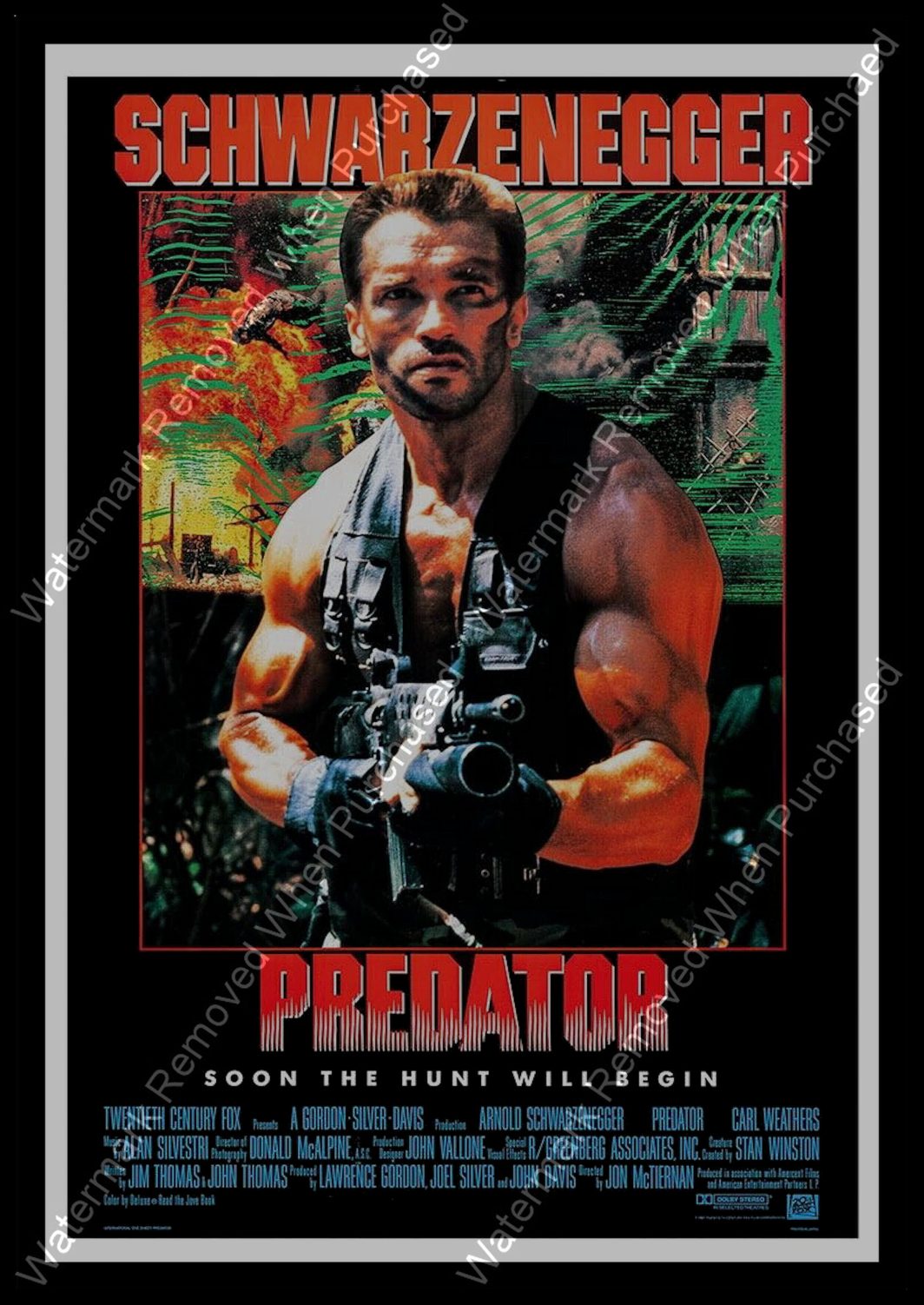 Predator (1987) Movie Poster A4 / A3 Photo Downloadable